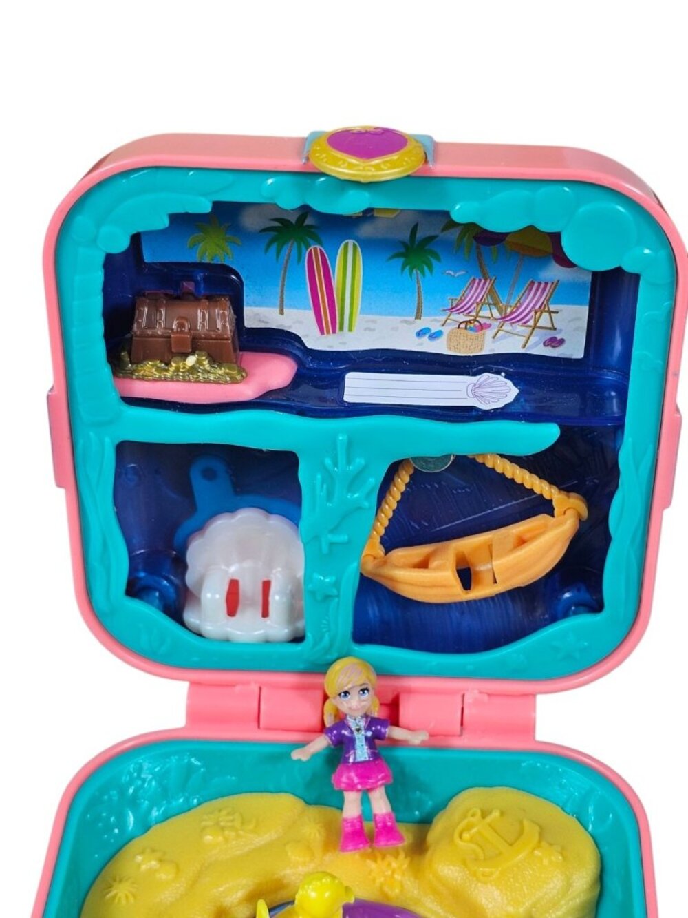 Polly Pocket Hidden Hideouts Mermaid Cove Compact PAYSET 2018 With Doll. - Picture 7 of 8